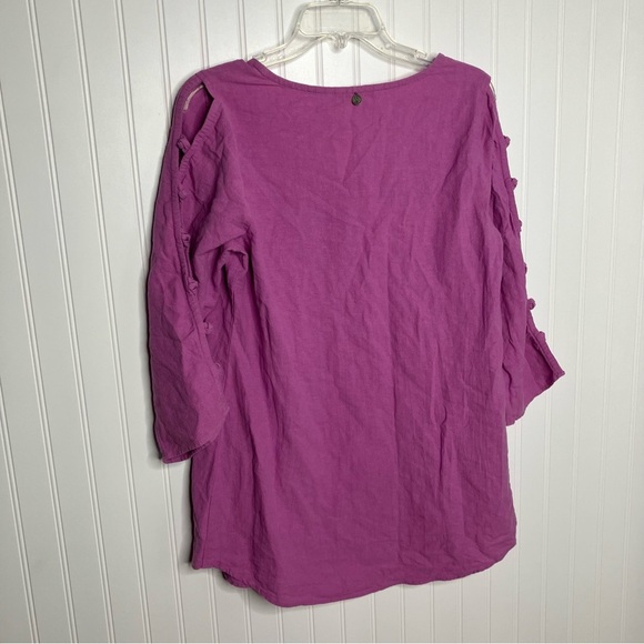soft surroundings Top Small Purple Square Neck Solid Tunic Casual - Picture 8 of 9